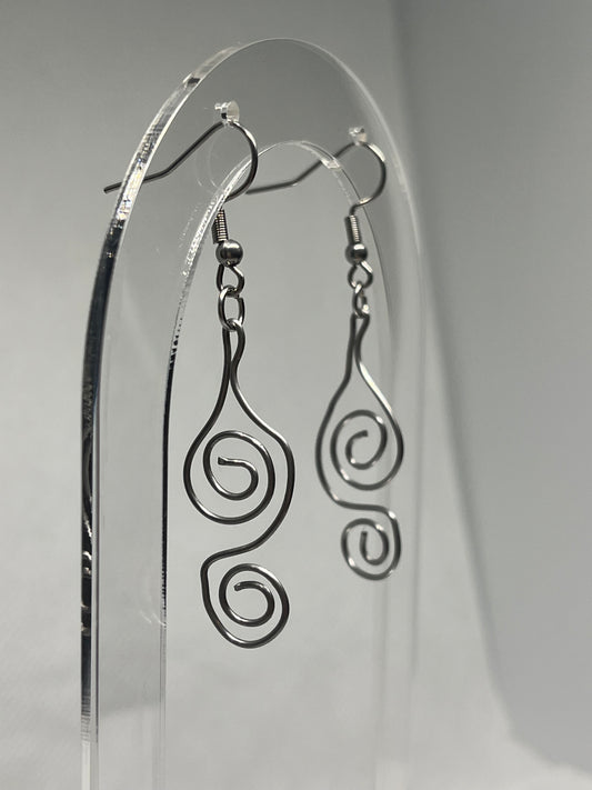 Intertwined | Wire Spiral Earrings